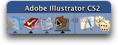 PDF hoovers over Illustrator icon to launch.