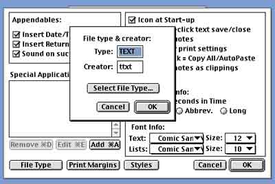 EZNote File Type Setup